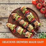 Camerons BBQ Skewer Rack Set with Handle & Skewers