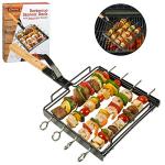 Camerons BBQ Skewer Rack Set with Handle & Skewers