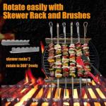 Fengzhe 17-Inch Stainless Steel BBQ Skewers Set