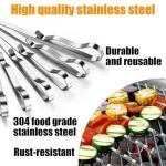Fengzhe 17-Inch Stainless Steel BBQ Skewers Set