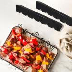 Stainless Steel Kabob Skewers Rack Set of 2