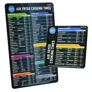Air Fryer Magnetic Cheat Sheet Set and Cookbook