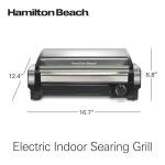 Hamilton Beach Indoor Searing Grill with Adjustable Temperature