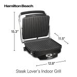 Hamilton Beach Indoor Searing Grill for Steak Lovers