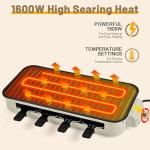 Pukomc 2-in-1 Smokeless Indoor Grill & Air Fryer