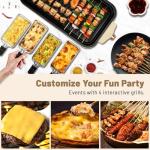 Pukomc 2-in-1 Smokeless Indoor Grill & Air Fryer