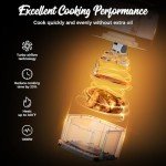 8 Qt Air Fryer with Clear Window & 8 Presets