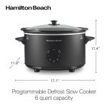 Hamilton Beach 6 Quart Programmable Slow Cooker