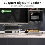 10-Quart 8-in-1 Programmable Multi-Cooker with Grill Pan