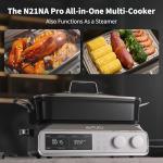 10-Quart 8-in-1 Programmable Multi-Cooker with Grill Pan