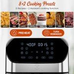 8 Qt Air Fryer with Clear Window & 8 Presets