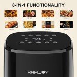 RAMJOY 3.8 Quart 8-in-1 Air Fryer Black