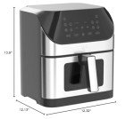 8 Qt Air Fryer with Clear Window & 8 Presets