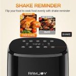 RAMJOY 3.8 Quart 8-in-1 Air Fryer Black