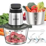 Ganiza 2-Speed Food Processor with Stainless Steel Bowls