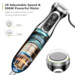 Bonsenkitchen Handheld Immersion Blender with Food Processor