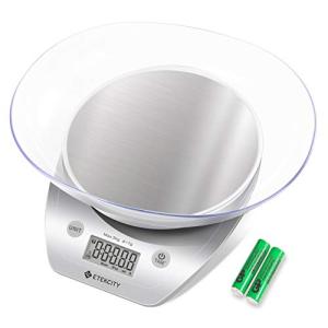 Etekcity Digital Kitchen Scale with Bowl, 11lb