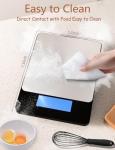 Digital Kitchen Scale - 33lb, Stainless Steel, Rechargeable