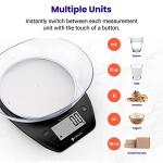 Etekcity Digital Food Scale with Bowl - 11lb