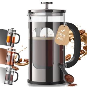 Veken 34oz French Press Coffee Maker – Stainless Steel