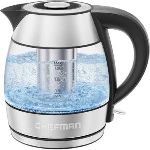CHEFMAN 1.2L Cordless Electric Tea Kettle
