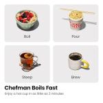 CHEFMAN 1.2L Cordless Electric Tea Kettle