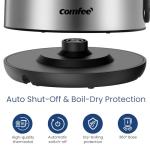 COMFEE' Stainless Steel Electric Kettle 1.7L