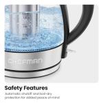 CHEFMAN 1.2L Cordless Electric Tea Kettle