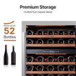 24-Inch Dual Zone Wine Fridge for 52 Bottles