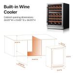 24-Inch Dual Zone Wine Fridge for 52 Bottles