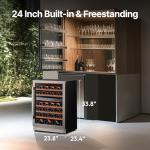 24-Inch Dual Zone Wine Fridge for 52 Bottles
