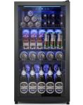 Tehanld 130 Can Mini Beverage Fridge with Glass Door