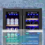 Dual Zone 24" Wine and Beverage Cooler - Black
