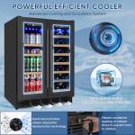 Dual Zone 24" Wine and Beverage Cooler - Black