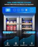 EORICE 24-Inch Dual Zone Beverage Cooler 21 Bottles