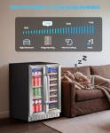 EORICE 24-Inch Dual Zone Beverage Cooler 21 Bottles