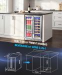 EORICE 24-Inch Dual Zone Beverage Cooler 21 Bottles