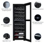 Mini Wine Cooler with Dual Zone Temperature Control