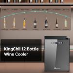 KingChii Freestanding Wine Cooler with Glass Door