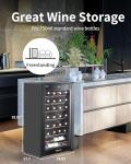 Compact Wine Cooler with Digital Display, 28 Bottles