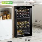 Nutrichef Dual Zone Wine Cooler | 33 Bottle Chiller