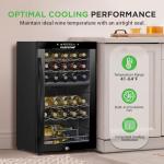 Nutrichef Dual Zone Wine Cooler | 33 Bottle Chiller