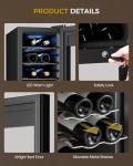 Feelfunn 12-Bottle Freestanding Wine Cooler