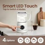 Casimhu 4-in-1 Electric Milk Frother and Steamer