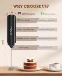 SIMPLETASTE Handheld Electric Milk Frother and Mixer