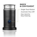 Nespresso Aeroccino 3 Milk Frother - Black Steel