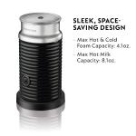 Nespresso Aeroccino 3 Milk Frother - Black Steel