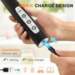 YUSWKO Rechargeable Milk Frother with 3 Heads