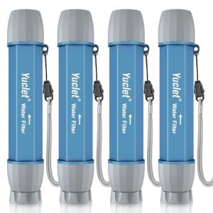 Yuclet Portable Water Filter Straw - 4 Pack
