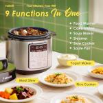 Fullwill 9-in-1 Electric Pressure Cooker, 6 Quart